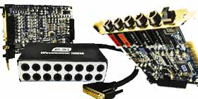 Waveterminal 192X/L - ����� ��� �����������: 2 ���������� �����, 6 ������� ���������� (5\6 ����� ��� ���������), 24-bit\192 ��� , Optical OUT (TosLink), ������ 2 monoJack- 1 StereoJack, ����������� MI/ODI/O! WAVETERMINAL 192M - ����� ��� �����������: 4 ����� ���������� (14 TRS, MIC preamp 12 V), 8 ������� ���������� (14 TRS), ����� ��� ���������, ADx100 dB 24bit96 ���, DAx104 dB 24bit192 ���, ����� SPDIF � Optical OUT (TosLink), ����������� MI-ODI-O! 